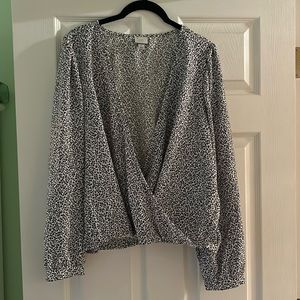 A new day (target) white and black print blouse